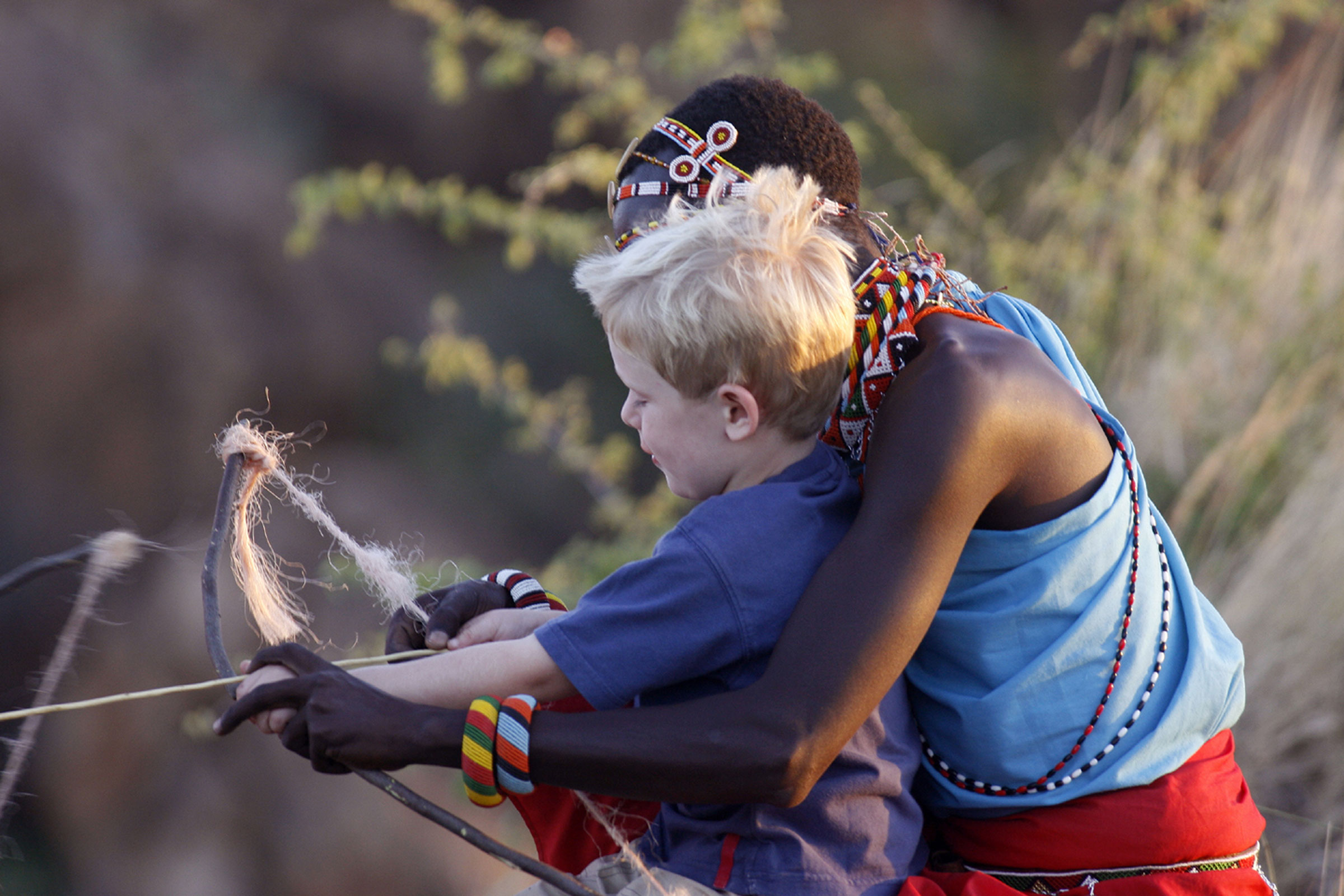 THE SAFARI COLLECTION Sasaab Daudi Teaching A Child Some Warrior Skills