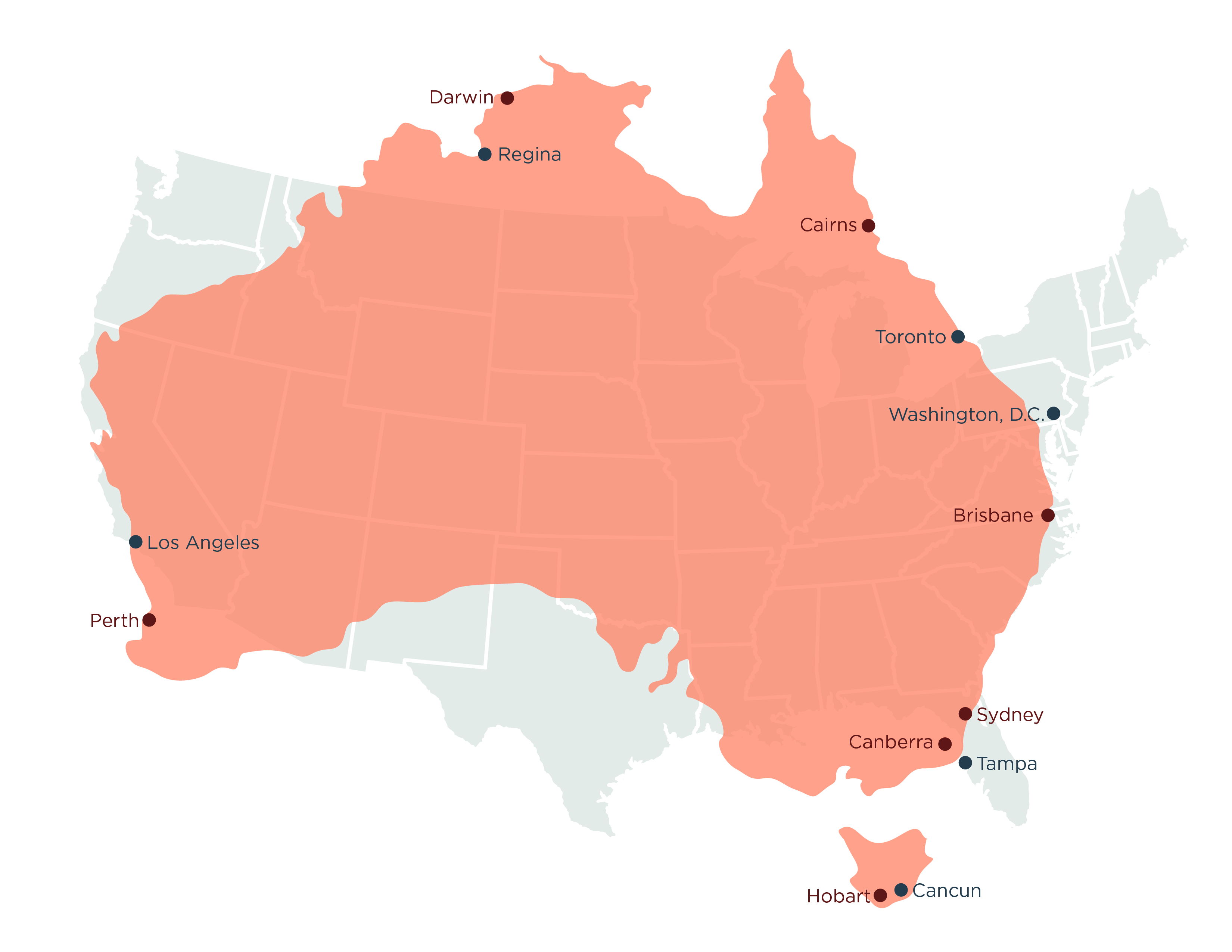 When to Travel to Australia Size Comparison Ker & Downey