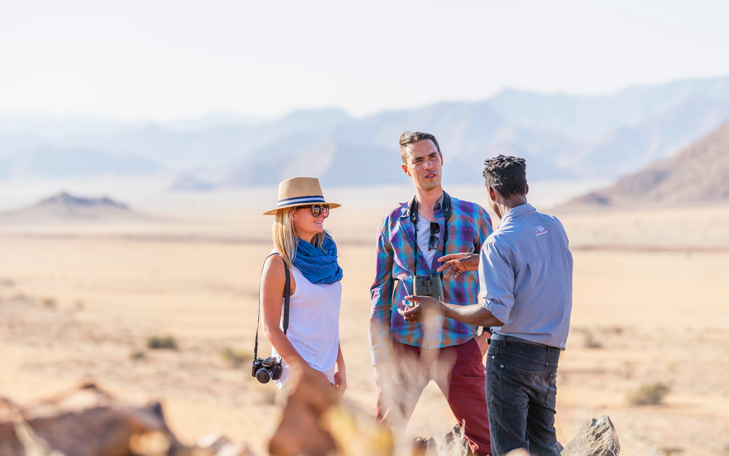 Couple with guide Damaraland - Discover Namibia