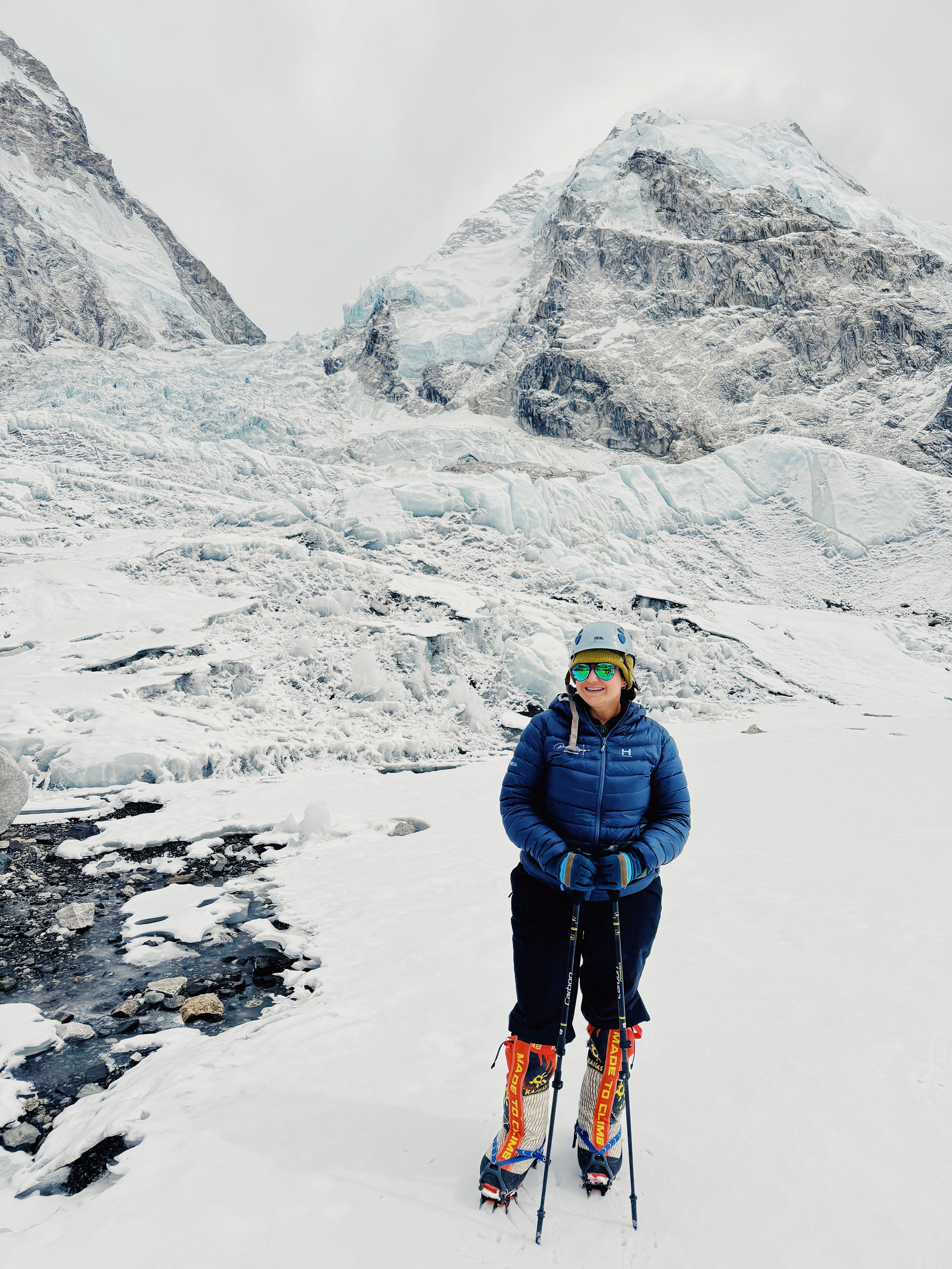 Ice Climbing Workshop At The Foot Of The Khumbu Icefall At Everest Base Camp. Nicole Porto