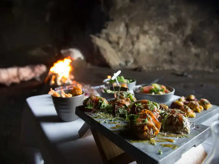 Dining In Cave In Iceland