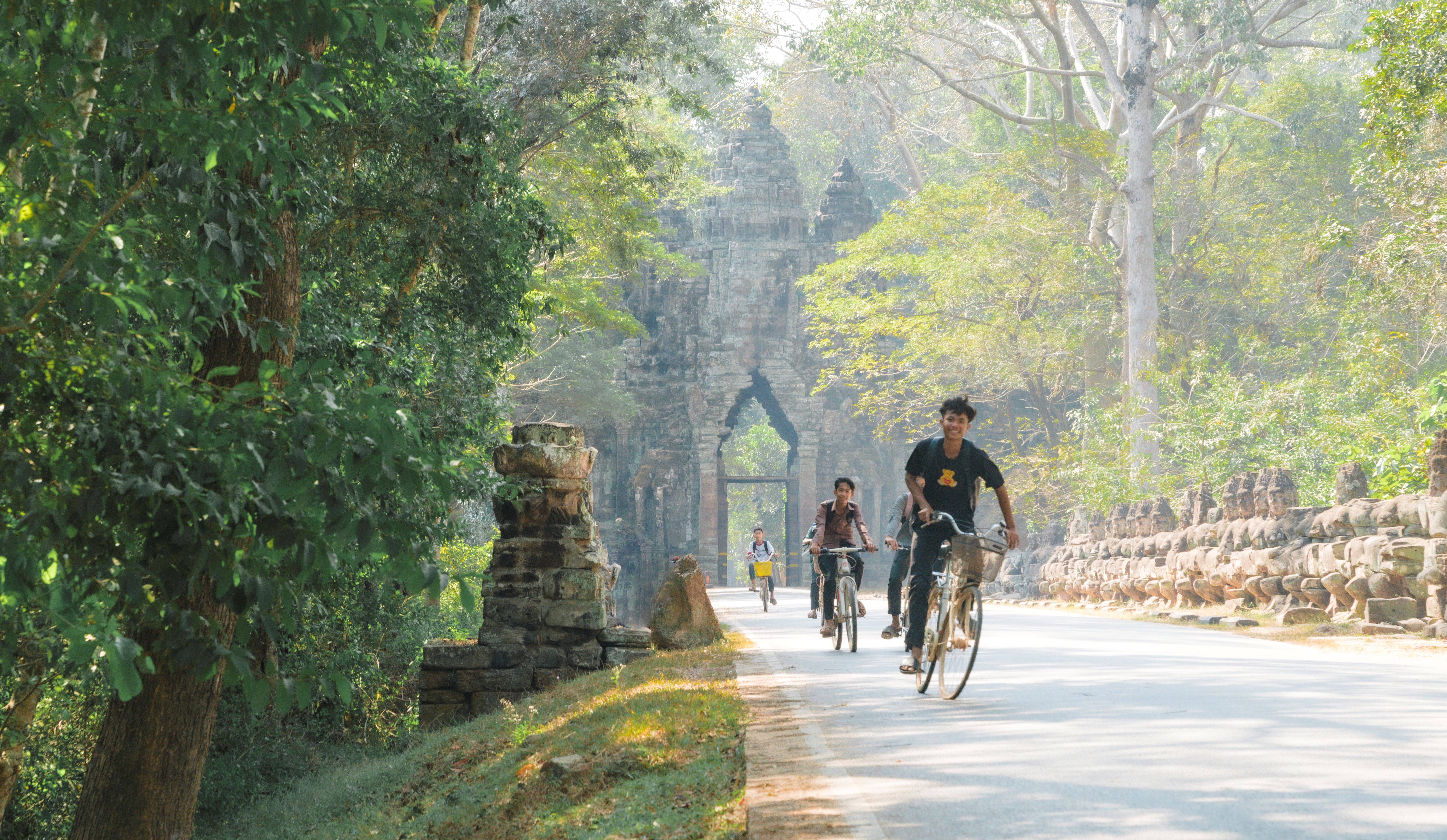 Cambodia Tour - Cambodia Tour Package - Young Cyclists in Siem Reap - Ker & Downey World Travel - Credit Bharath Mohan