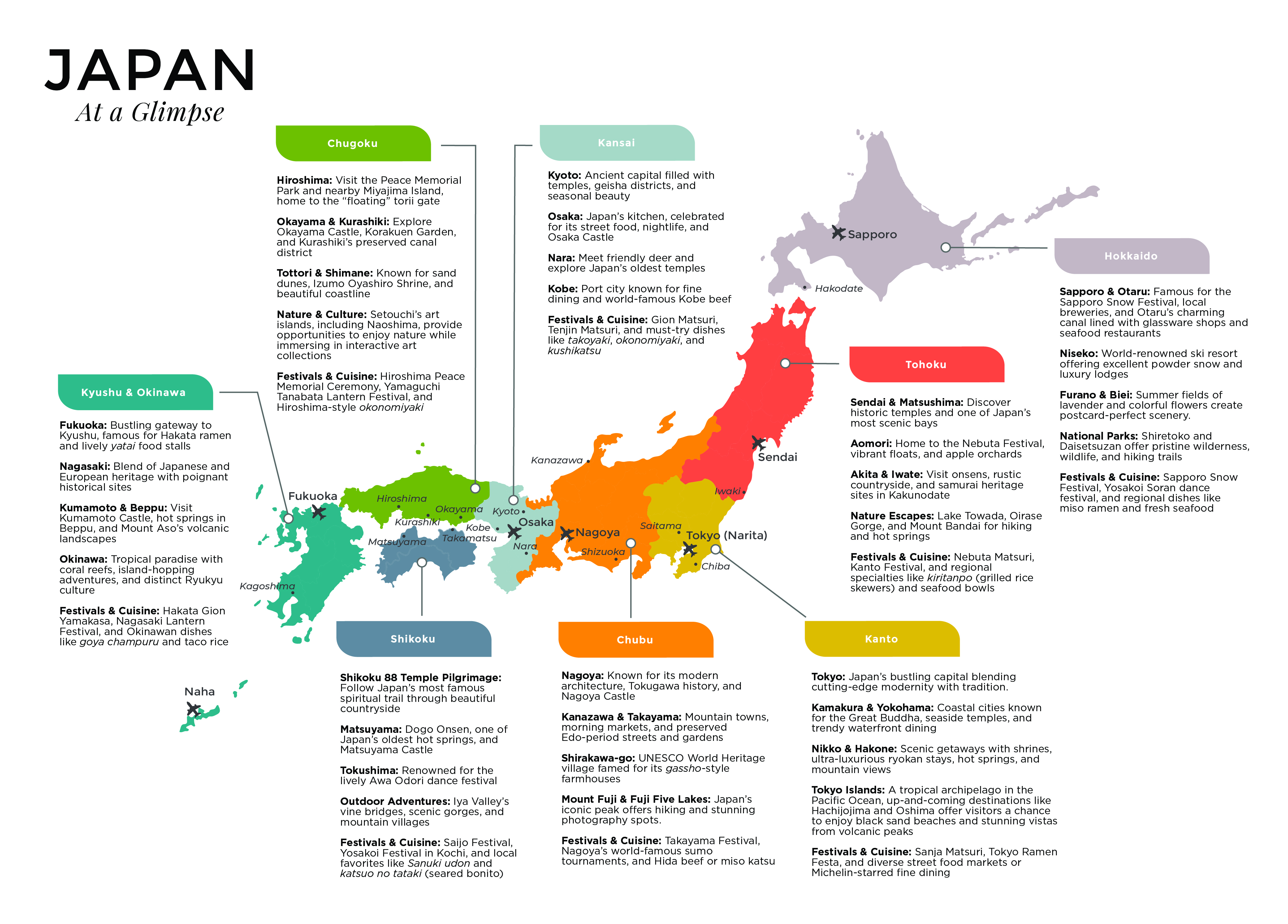 Map of Japan - Japan Luxury Travel with Ker & Downey
