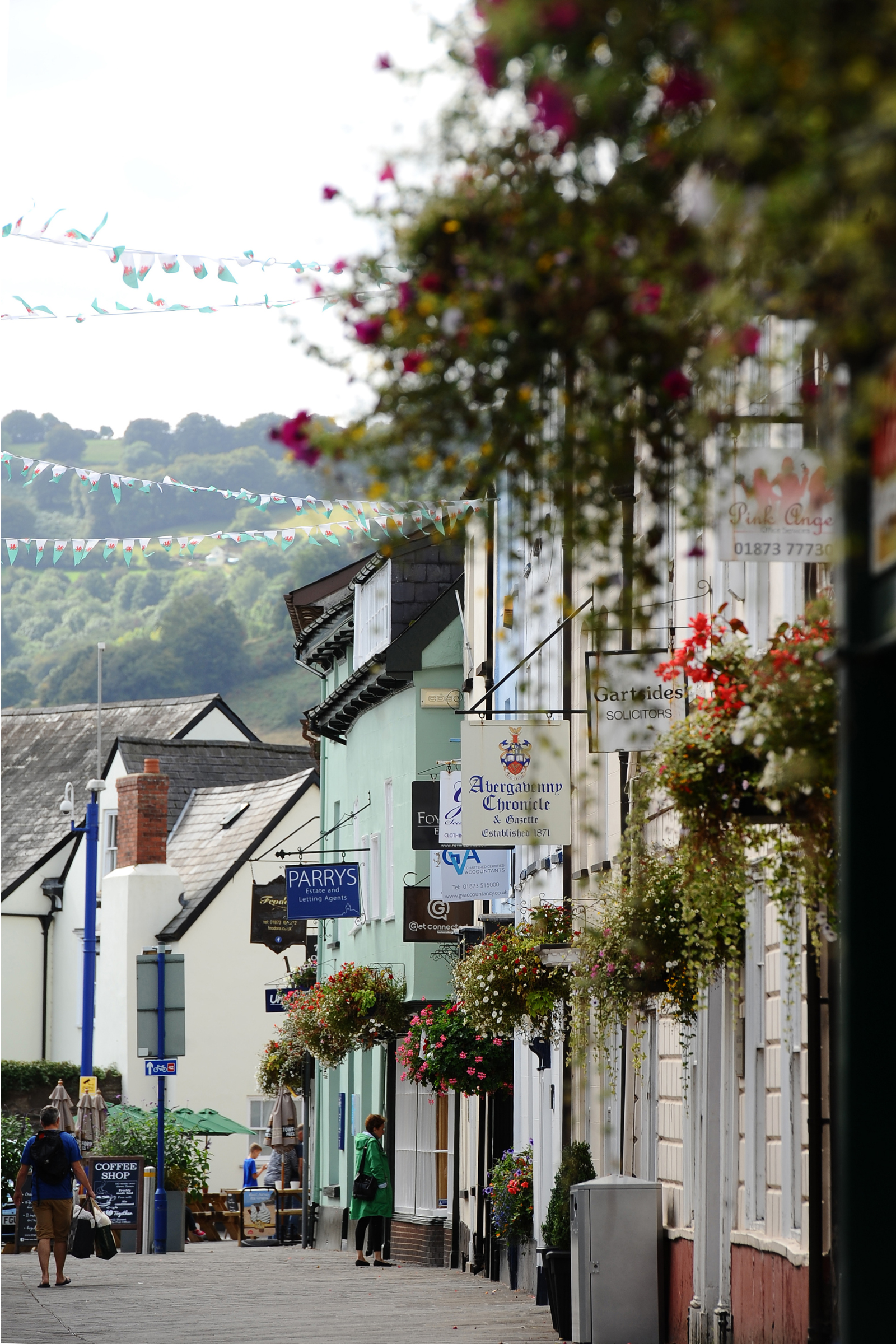 Abergavenny Town Center Monmouthshir Wales