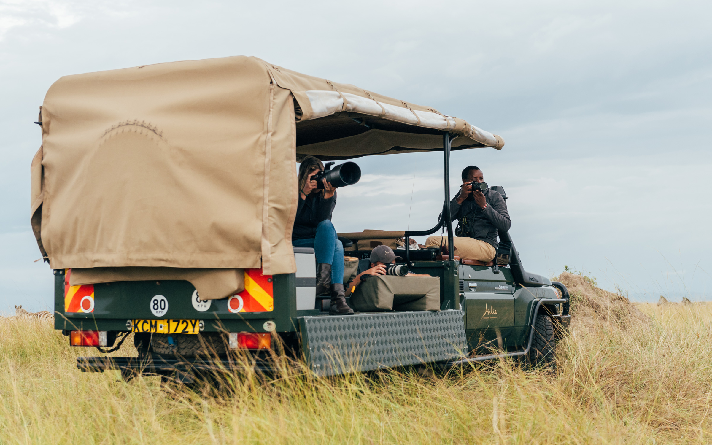 safari vehicle on safari
