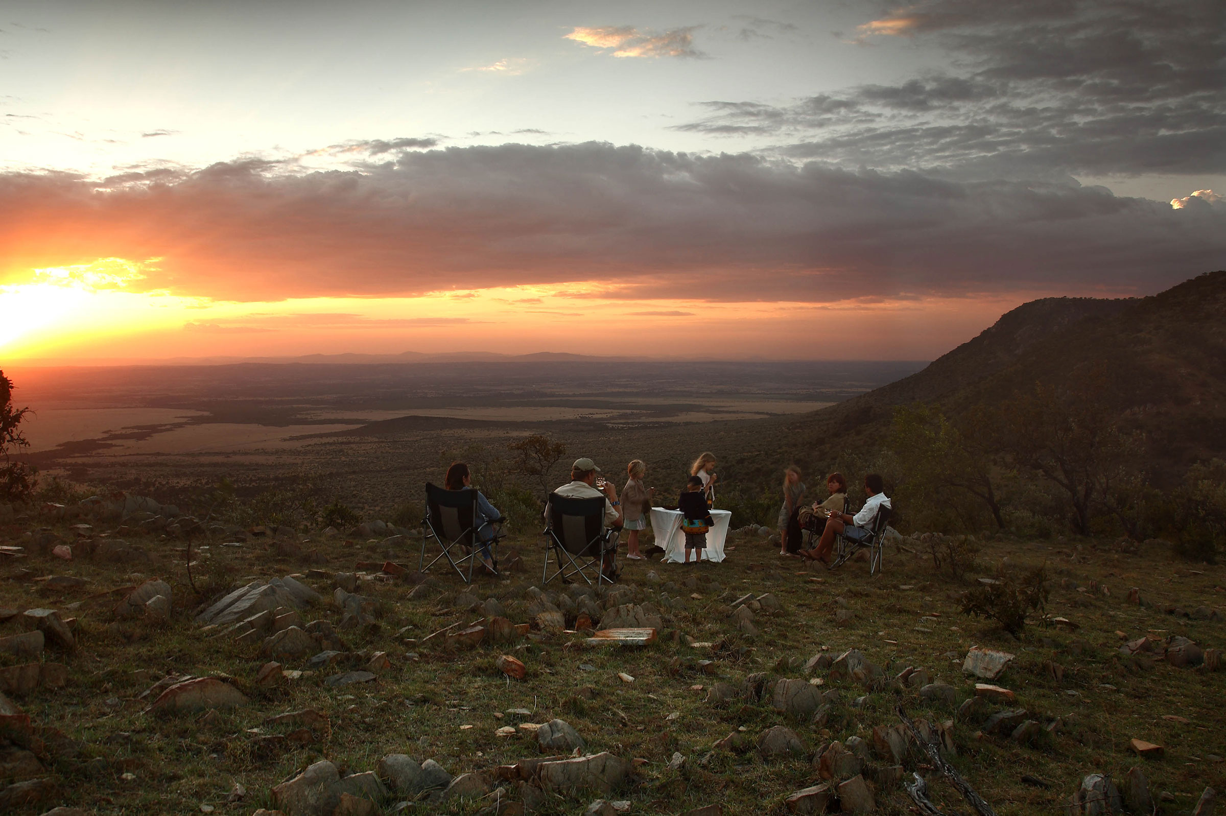 Kenya Family safari sundowner mara bush home