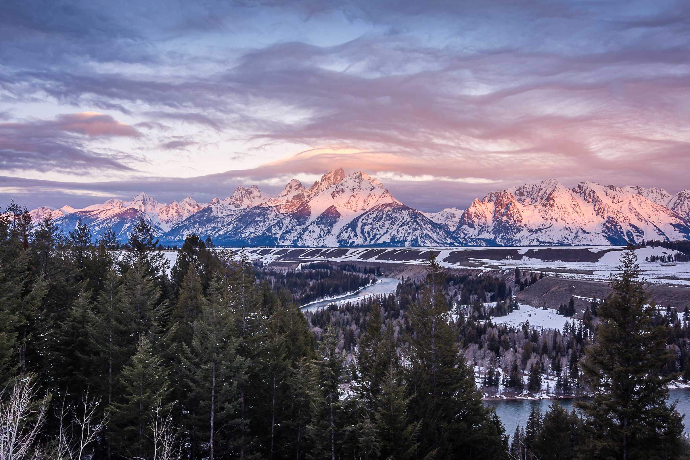 Grand Tetons Wyoming in Winter