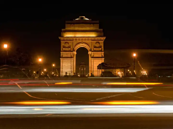 India Gate At Night New Delhi