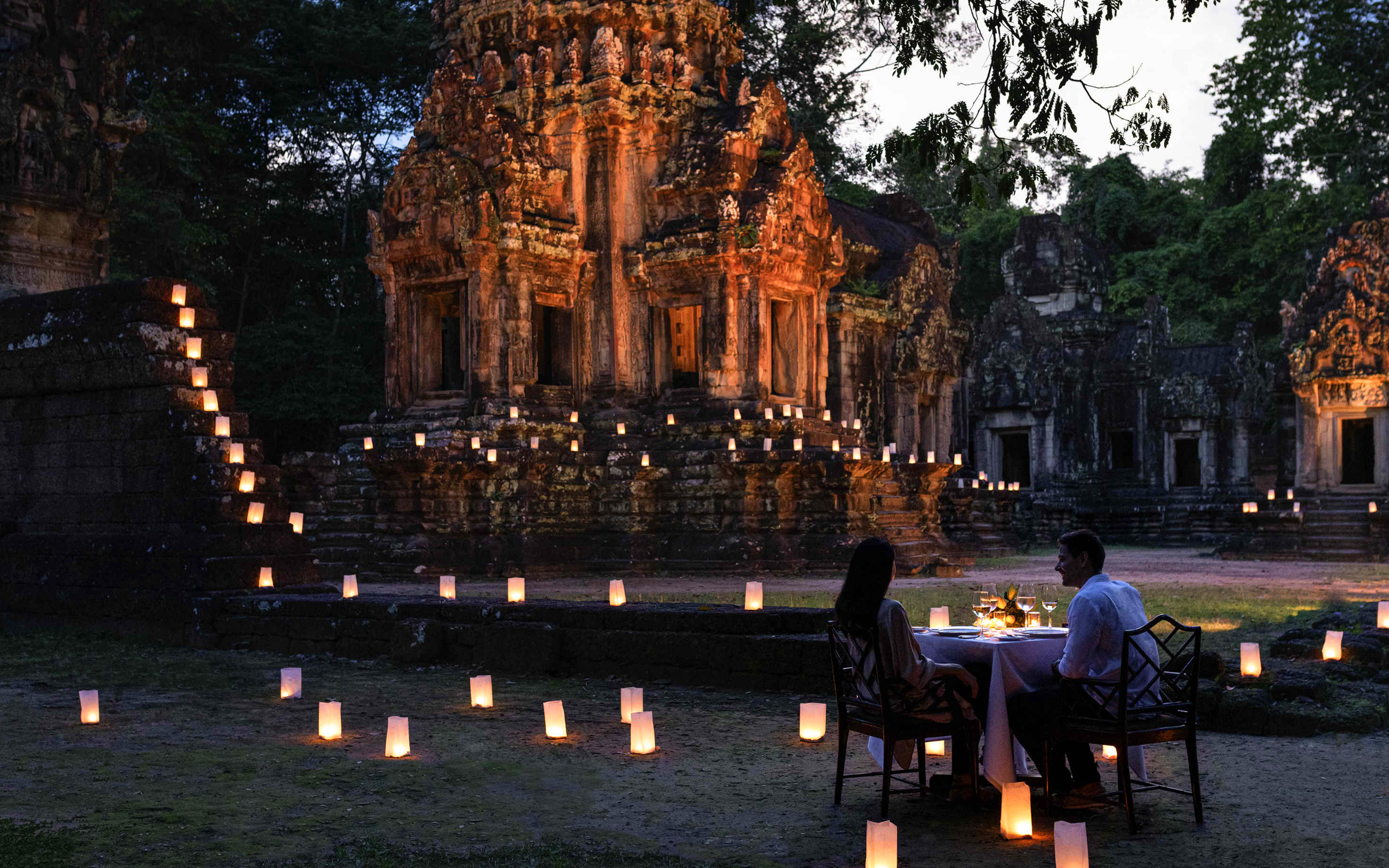 Candlelit Temple Dinner in Intrepid Cambodia